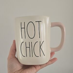 Rae Dunn Cream and Pink Mug Hot Chick